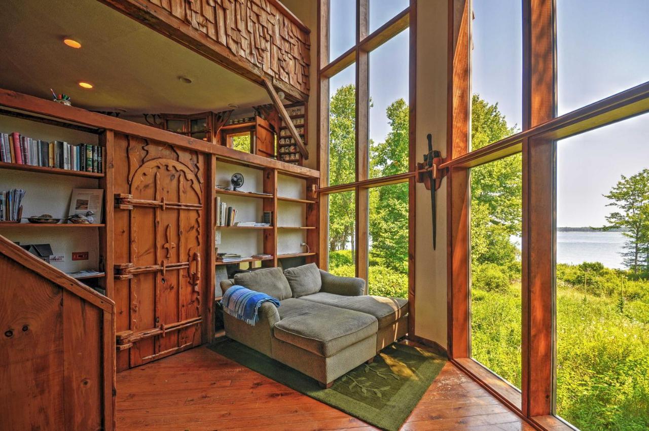 Villa Dragonwood Castle On Waterfront With Stunning View Prospect Harbor Exterior foto